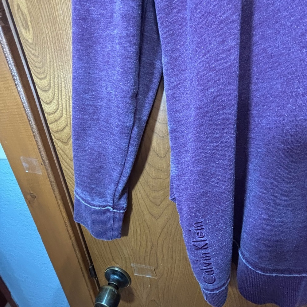 Cozy Purple Pullover Sweatshirt with Funnel Neck - Picture 7 of 7